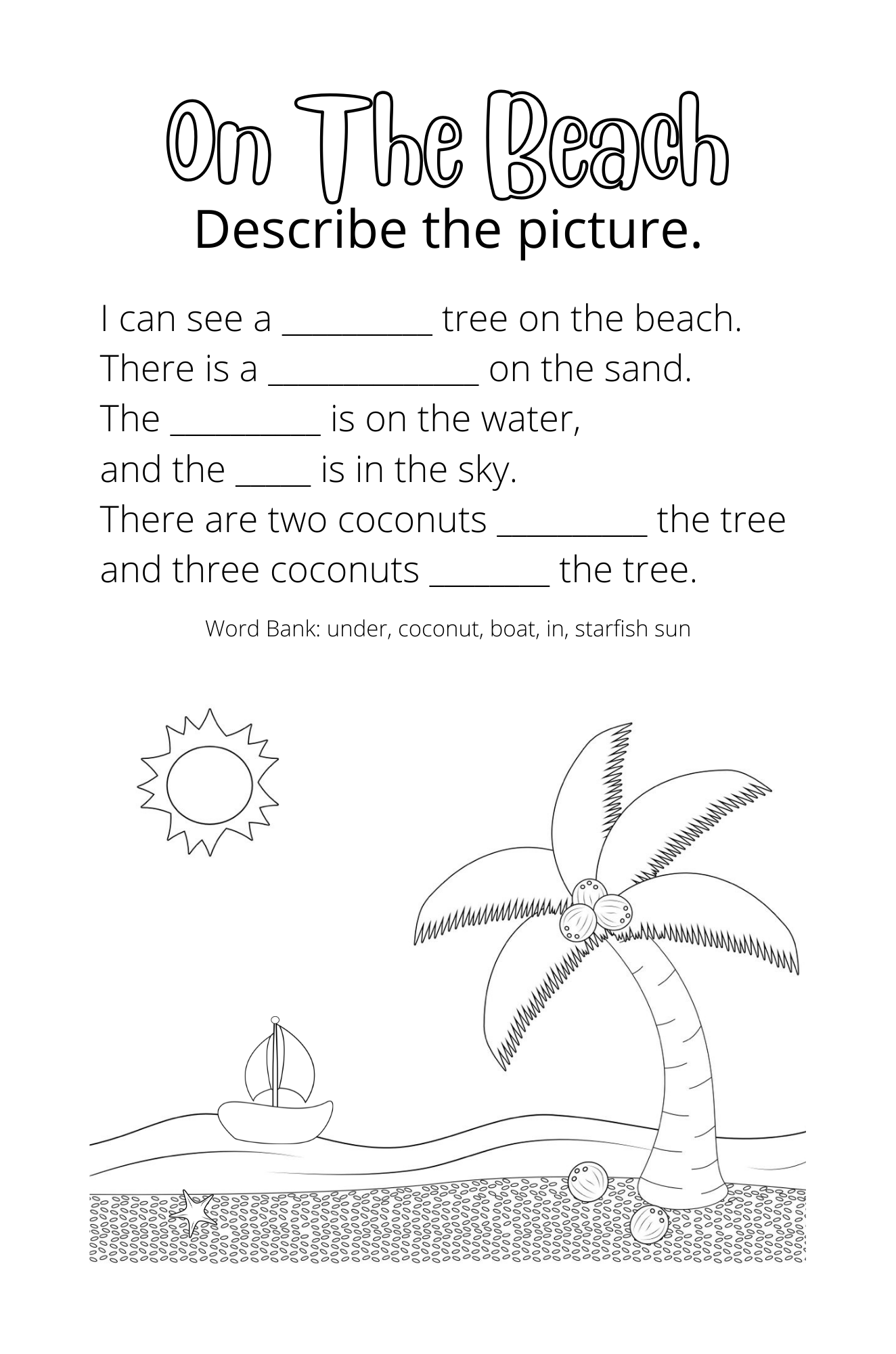 description of the beach creative writing