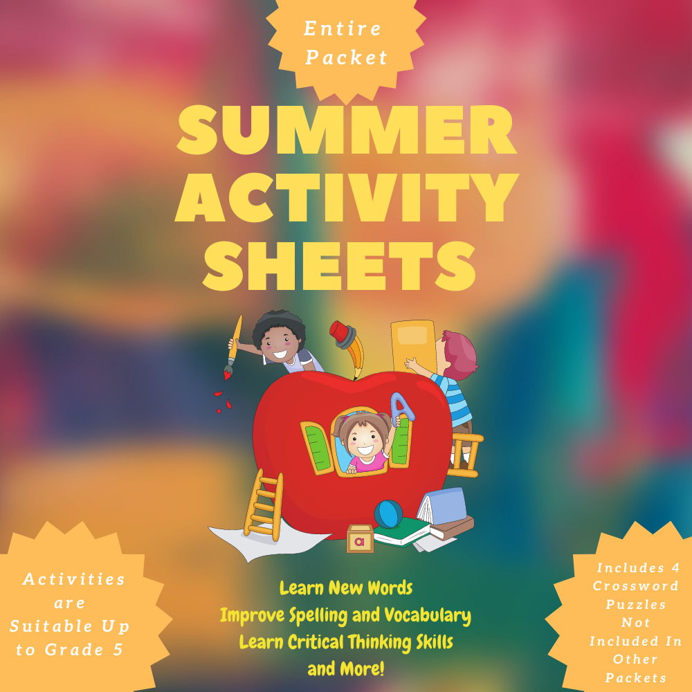 Summer Activity Sheets Entire Packet Grades K - 5