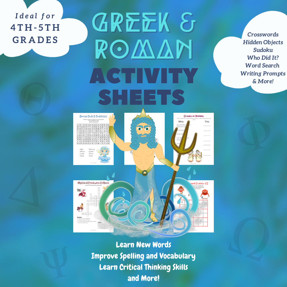 Greek and Roman Activity Sheets 4th-5th Grades