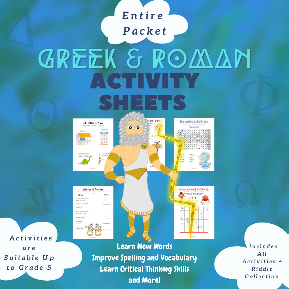 Greek and Roman Activity Sheets Entire Packet