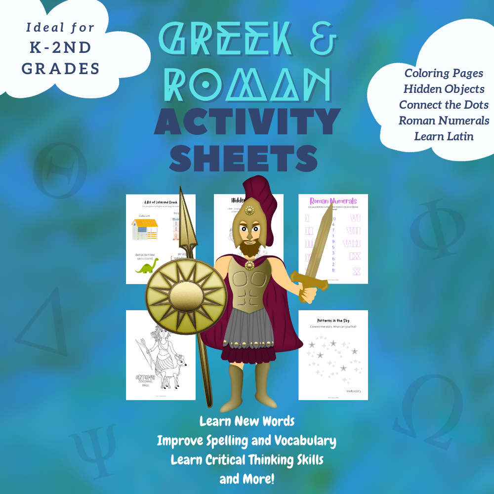 Greek and Roman Activity Sheets K-2nd grades